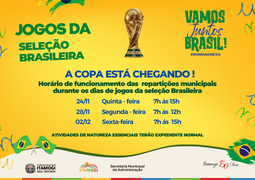 Repartições públicas terão horário especial de funcionamento em dias de  jogos da Seleção Brasileira - Prefeitura Municipal de Bonito - MS, jogo com  brasil 